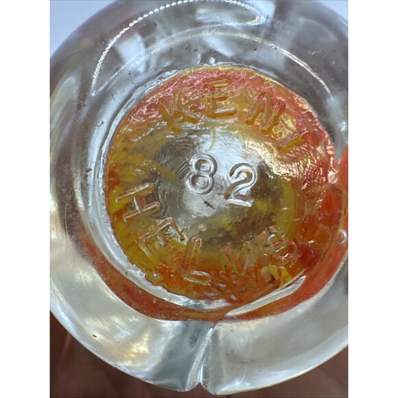 Kent Helms 82 Peach Apple paperweight Red Orange Gold - Picture 6 of 6